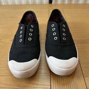 Bobs Skechers Women's Black Slip-On Canvas Sneakers Size 9.5